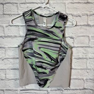 Lululemon Swift Ventilated Running Tank Top Paint Glide Warped‎ Multi Women 2